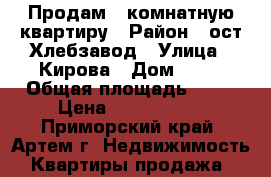 Продам 1-комнатную квартиру › Район ­ ост.Хлебзавод › Улица ­ Кирова › Дом ­ 87 › Общая площадь ­ 25 › Цена ­ 1 750 000 - Приморский край, Артем г. Недвижимость » Квартиры продажа   